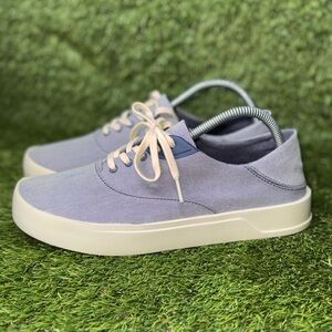 OluKai Tradewind Mens Size 8 Blue Canvas Casual Lace Up Sneakers Shoes